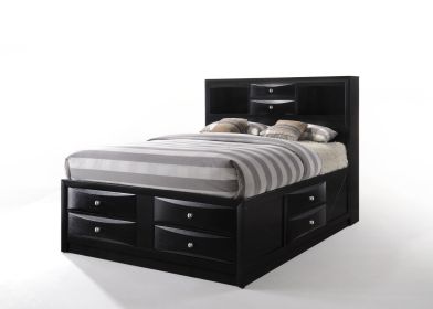 Ireland Black Finish Full Bed W/Storage
