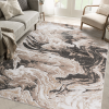 LOOM & LUXE Collection 5X7 L.Brown /Abstract Non-Shedding Living Room Bedroom Dining Home Office Stylish and Stain Resistant Area Rug