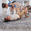 LOOM & LUXE Collection 2X3 Blue/Cream/Bordered Non-Shedding Living Room Bedroom Dining Home Office Stylish and Stain Resistant Area Rug