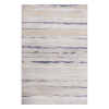 LOOM & LUXE Collection 5X7 Ivory/Blue /Striped Non-Shedding Living Room Bedroom Dining Home Office Stylish and Stain Resistant Area Rug
