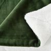 Sherpa Fleece Throw Blanket, Double-Sided Super Soft Luxurious Plush Blanket Throw Size, Olive Green, 50x60 inches