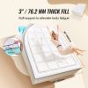 Mattress Topper, Queen Size, 3 in Thickness, Memory Foam, Fiber Fill, Detachable & Washable Casing, Ergonomically Designed for Pressure Relief