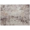 Machine Washable Area Rug 5x7, Non-Slip Modern Abstract Floor Carpet for Living Room, Bedroom, Dining Room, Mixed-Brown