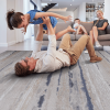 LOOM & LUXE Collection 5X7 Ivory/Blue /Striped Non-Shedding Living Room Bedroom Dining Home Office Stylish and Stain Resistant Area Rug