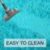 Oval Fluffy Area Rugs for Bedroom Plush Shaggy Carpet for Kids Room Bedside Nursery Mats, 2.6' x 5.3',Blue