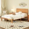 FullSize Bed Frame with Headboard and Storage Space