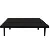 Upholstered Twin Size Platform Bed Frame for Bedrooms, Guest Rooms, Apartments, Dorms, Space Saving, Black