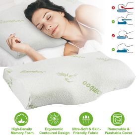 Bamboo Memory Foam Contour Sleep Pillow Cervical Orthopedic Pillow Neck Support Breath Pillow