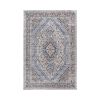 LOOM & LUXE Collection 2X3 Blue/Cream/Bordered Non-Shedding Living Room Bedroom Dining Home Office Stylish and Stain Resistant Area Rug