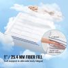 Mattress Topper, Queen Size, 1" Thickness, Fiber Fill Pad with Detachable and Washable Layer, Comfortable Supportive, Cooling, Breathable