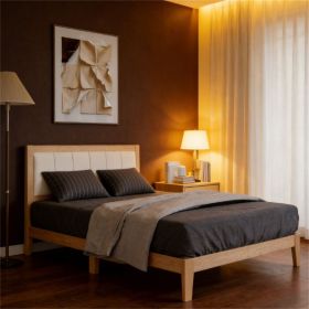 Bed frame with headboard, platform bed frame