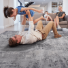 LOOM & LUXE Collection 5X7 Light Grey/Abstract Non-Shedding Living Room Bedroom Dining Home Office Stylish and Stain Resistant Area Rug