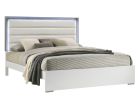 Olivia Contemporary Style Full Bed Made with LED Headboard & Wood in White